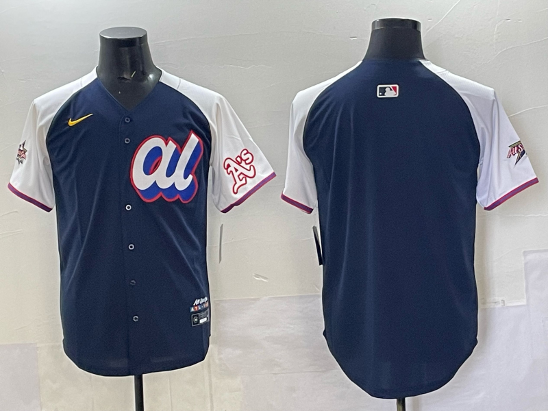 Men 2025 Oakland Athletics blank Blue All star Nike MLB Jersey 003->washington commanders->NFL Jersey